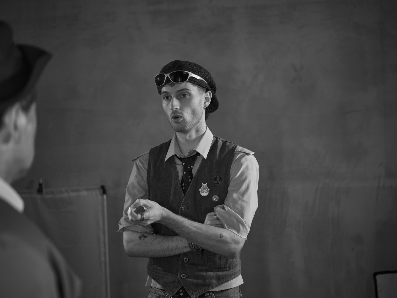 Christopher Jorna directing on set